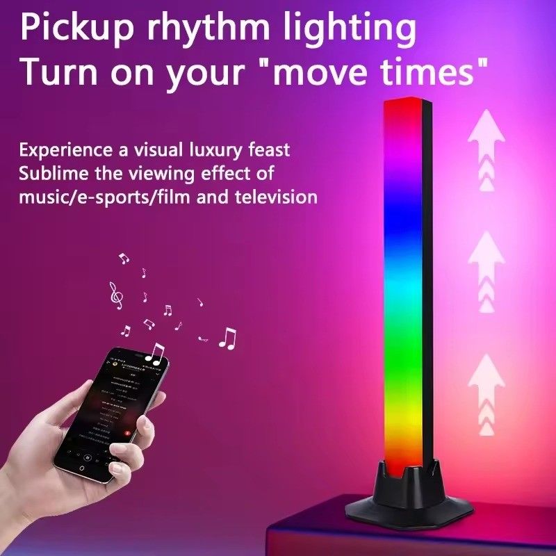 18LEDS Lâmpada de piso RGB RGBIC para decoração de quarto em tamanhos de 30cm e 50cm