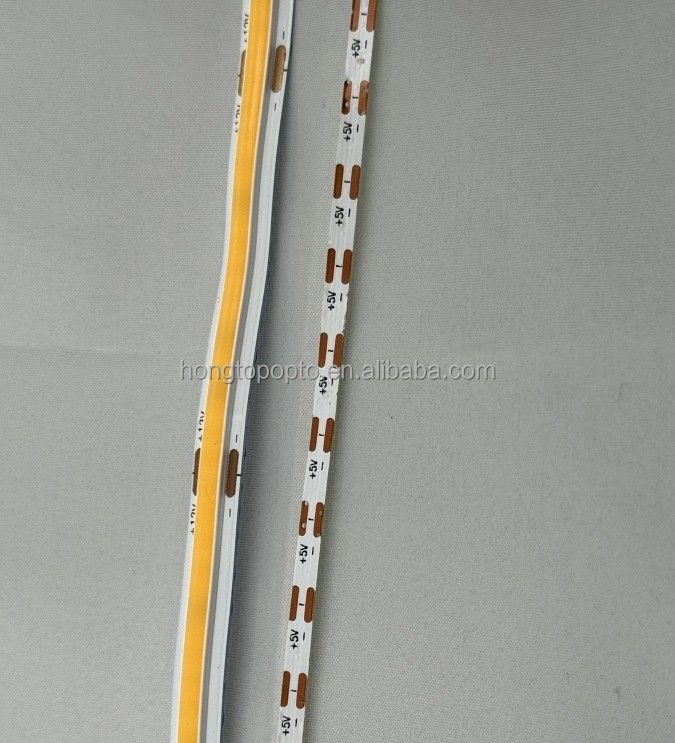 Lâmpada Eficiência luminosa 90lm/w 1000lm Super estreito COB LED Strip Lights 3mm 400LEDs/m