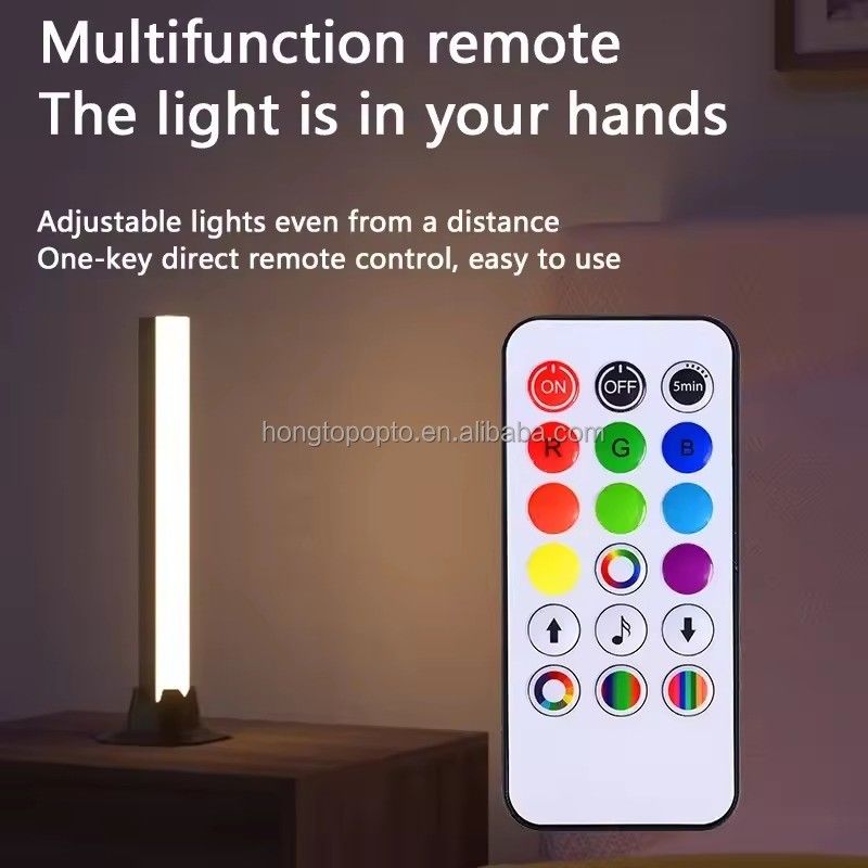 Lâmpada de piso LED para decoração residencial Iluminação inteligente RGBIC de 45cm para função decorativa de hotel