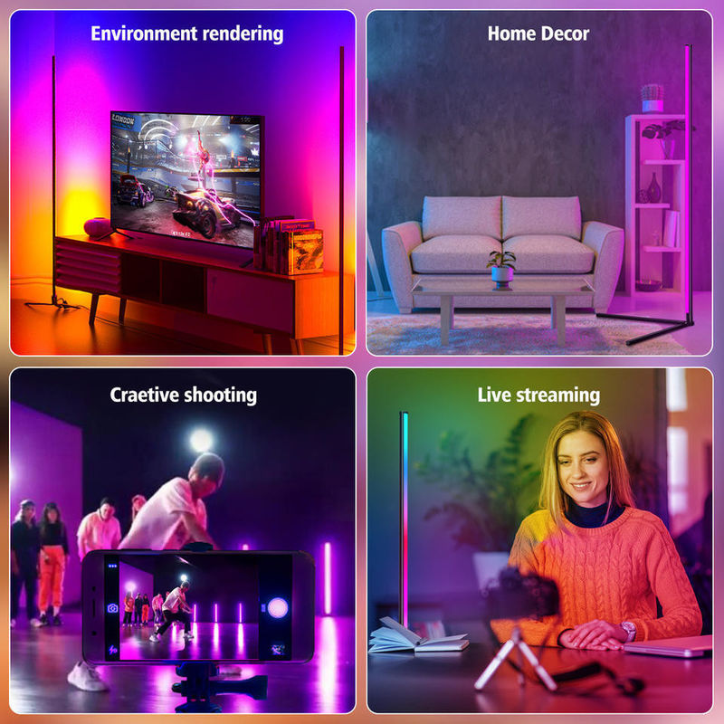 RGBIC Smart Home Lighting 3.5W Lâmpada de chão LED colorida para quarto 45cm Versão desktop