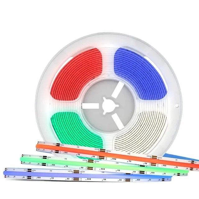 90 Ra CRI COB RGB LED Strip Light Não impermeável 12V 24V para Serviço de Soluções de Iluminação