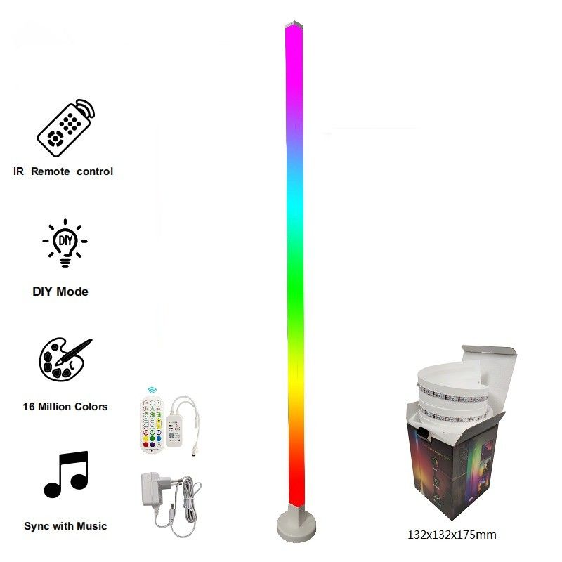 Moderno Design RGB Multicolor Sala de estar Luz Stand Adaptador de lâmpada de chão Apenas USB Plug