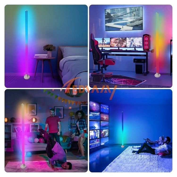 Lâmpada de piso de 150cm colorida de controle remoto