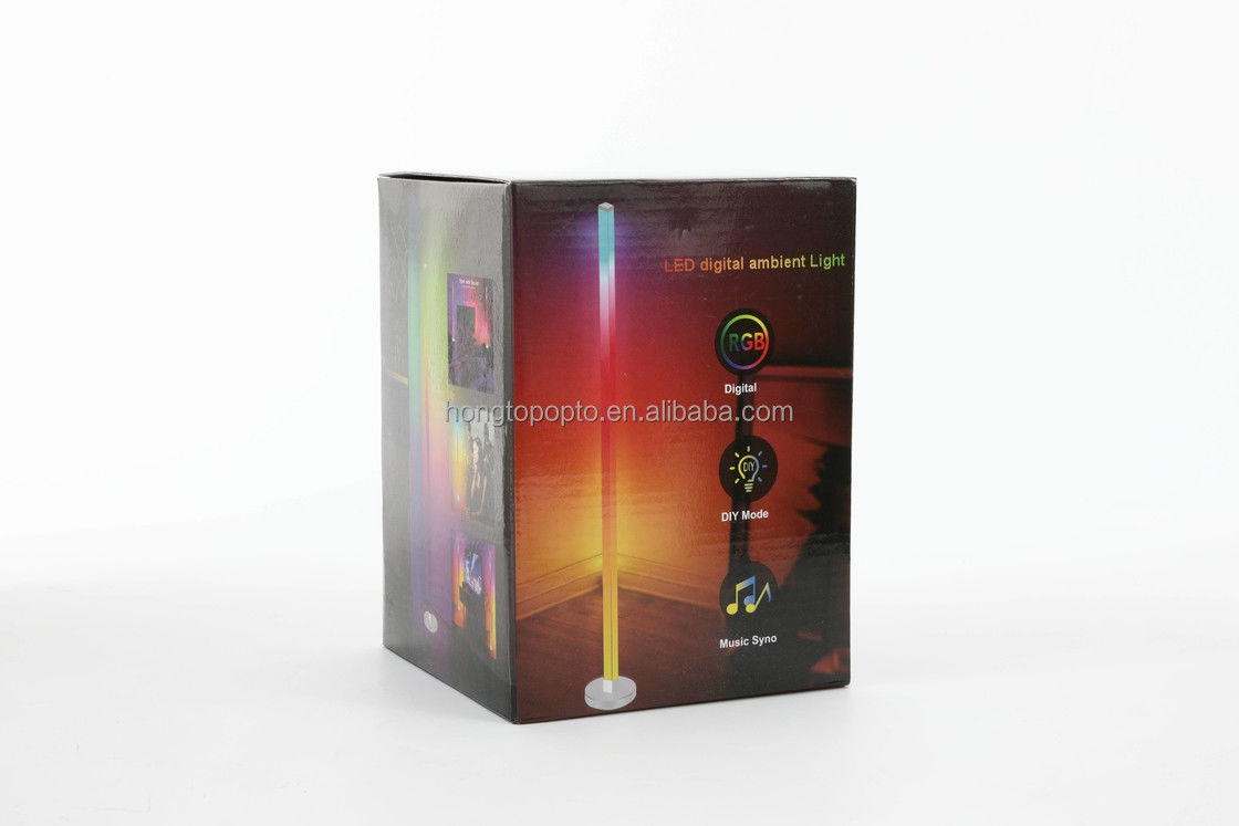 2- Smart Ambient Floor Light 1.5M 5V 5050 RGBIC Interior Decor Smart Corner Lamp Com Bluetooth Remote