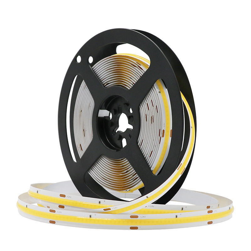 12V 24V RA 90 Alta CRI Lâmpada de fita LED 16,4FT Faixa COB cortável com Fluxo de 100lm/w