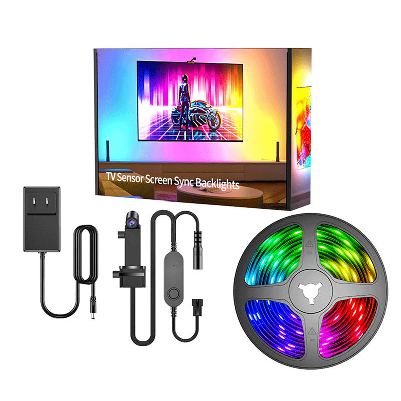 55-65 polegadas Alexa Google Home Ambient Smart App Wifi Imersão TV LED Backlights 3.8m 12.5ft ROLL com câmera