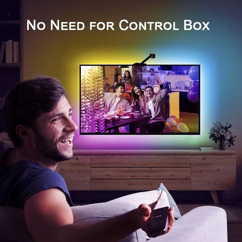 55-65 polegadas Alexa Google Home Ambient Smart App Wifi Imersão TV LED Backlights 3.8m 12.5ft ROLL com câmera