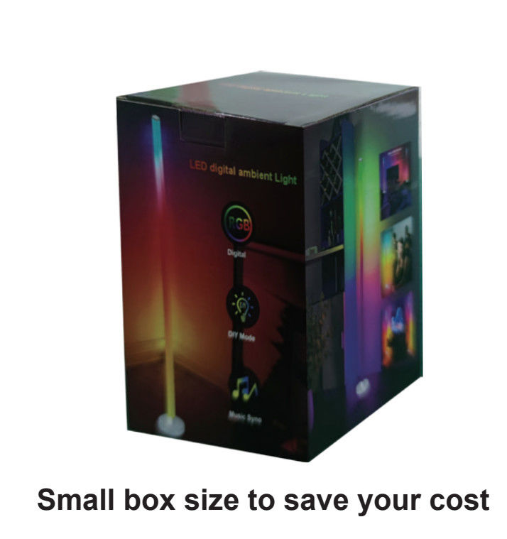 Material do corpo da lâmpada ABS 5V DC Input RGBIC Corner Standing Lamp App Smart Home Lights
