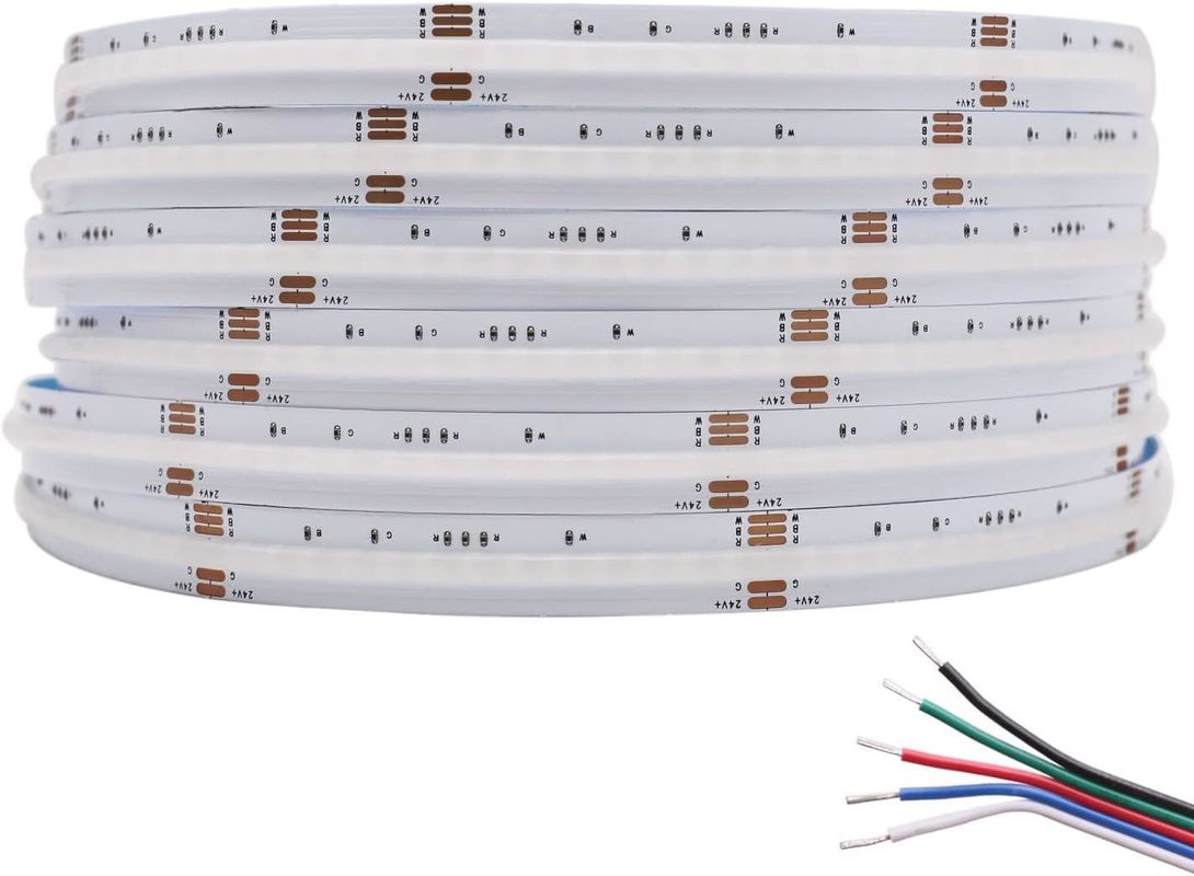 100lm/w Lâmpada Eficiência luminosa RGBW 784leds Smart COB Led Strip para decoração doméstica