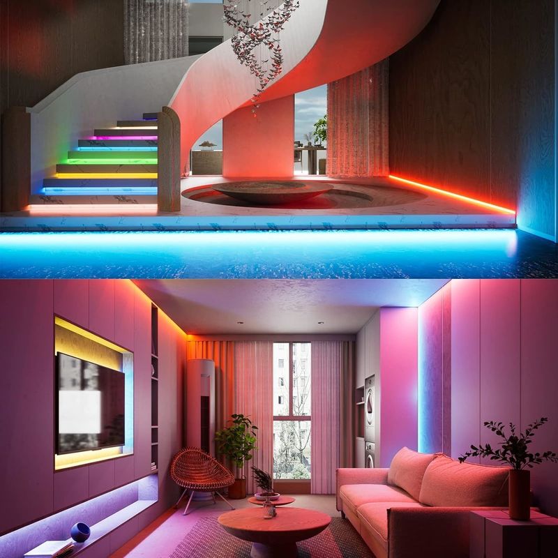 100lm/w Lâmpada Eficiência luminosa RGBW 784leds Smart COB Led Strip para decoração doméstica