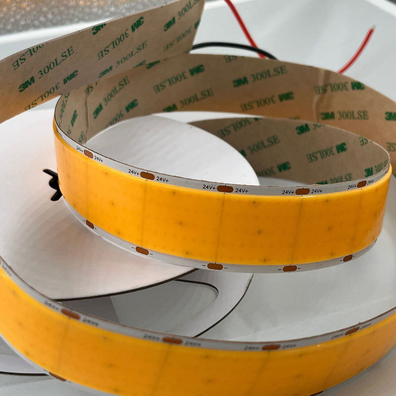 Corda de fita de Cob de cobre dimmable Flexível Cob Led Strip Alta densidade 1600leds Per Meter 3500K Ra 90 0,3kg 24v 30mm Largura