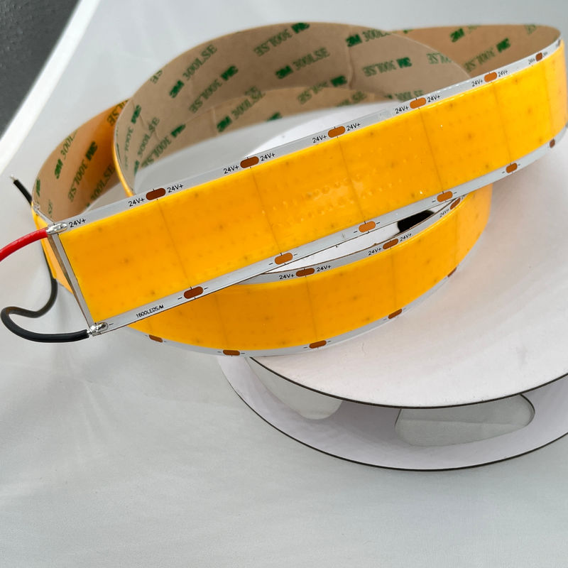 Corda de fita de Cob de cobre dimmable Flexível Cob Led Strip Alta densidade 1600leds Per Meter 3500K Ra 90 0,3kg 24v 30mm Largura