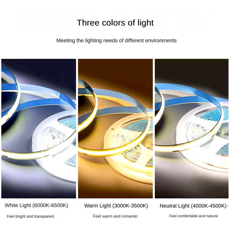 Alta CRI 90 COB LED Strip Light 480leds/m 2700K 3000K 4000K 6000K Sem queda de voltagem