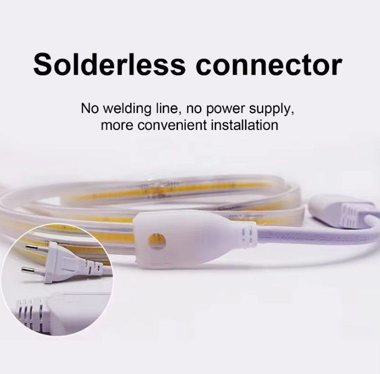 Lâmpada de banda LED COB à prova d'água 3000K 4000K 6500K 220V 110V Dimmer de suporte -45 50 Temperatura de trabalho