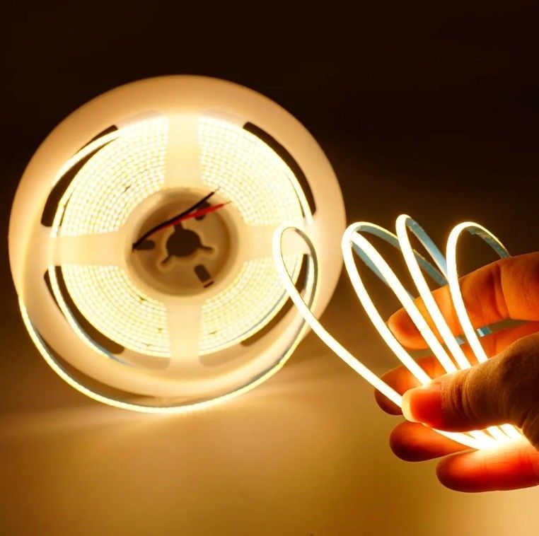 3MM 5MM 8MM 10MM 12V 24V COB LED Strip Light Branco flexível 2700K 3000K 4000K 6500K