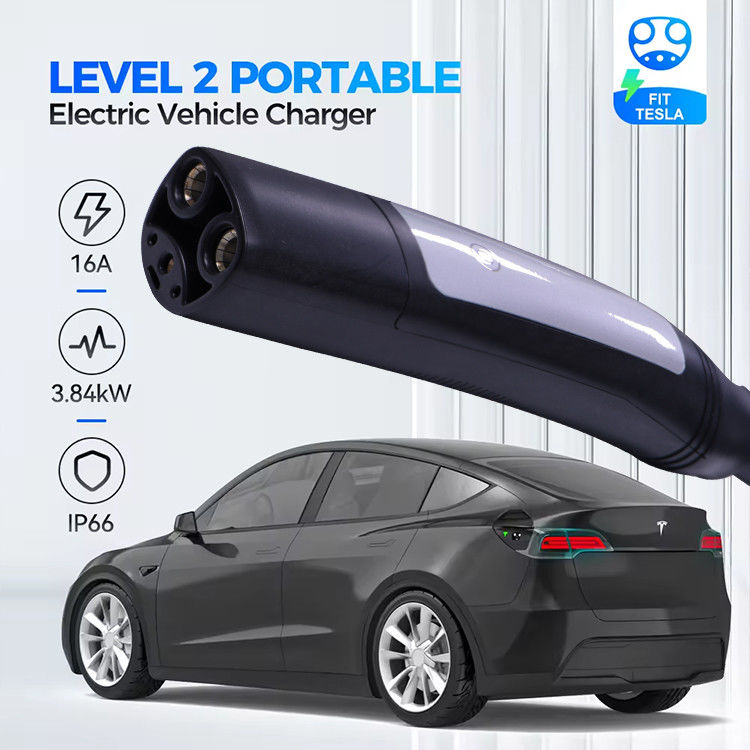 3.7 Kw carregador de veículos elétricos 5m tipo 2 conector de carregamento feminino com luz LCD